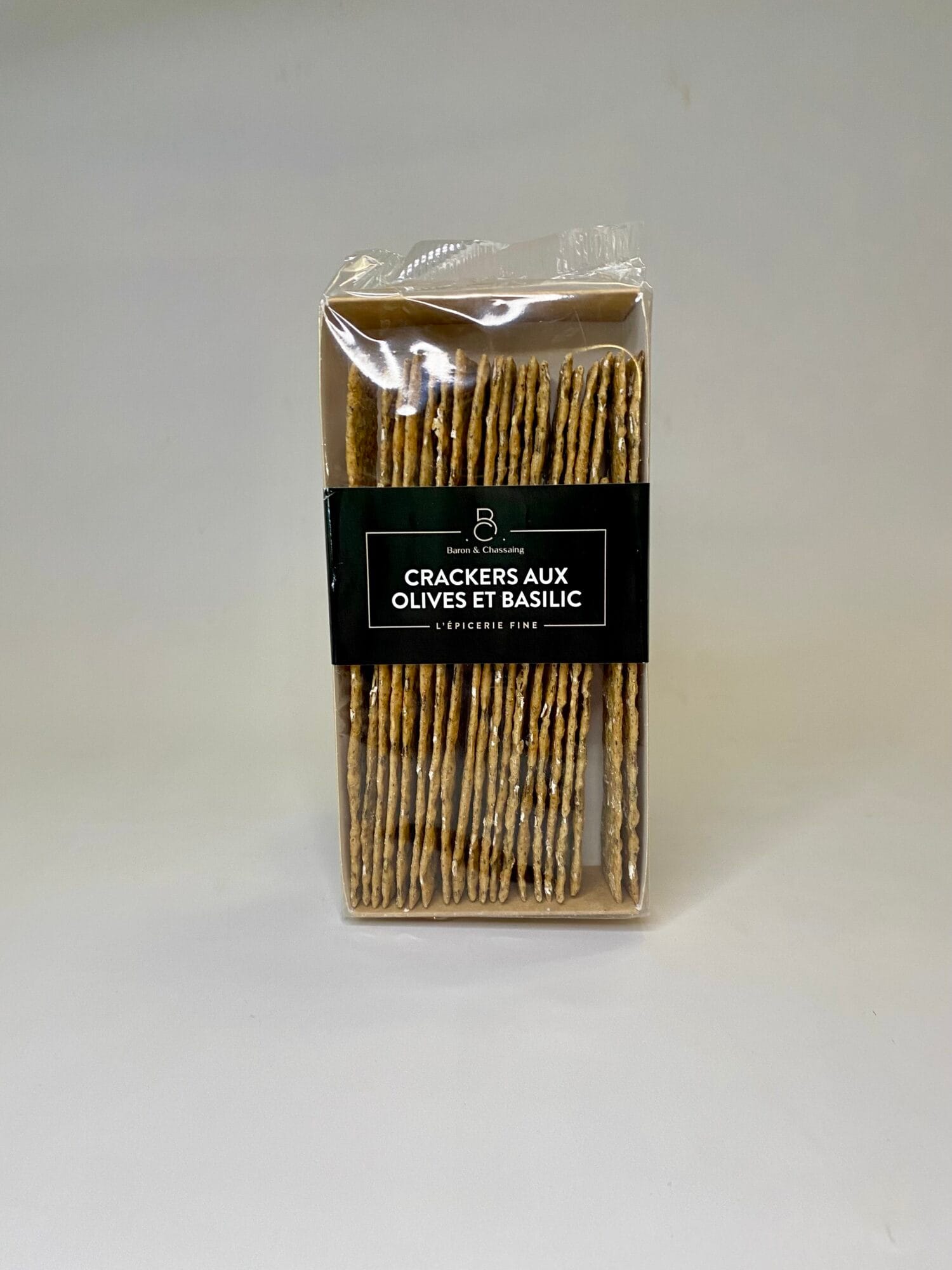 Crackers aux olives et basilic