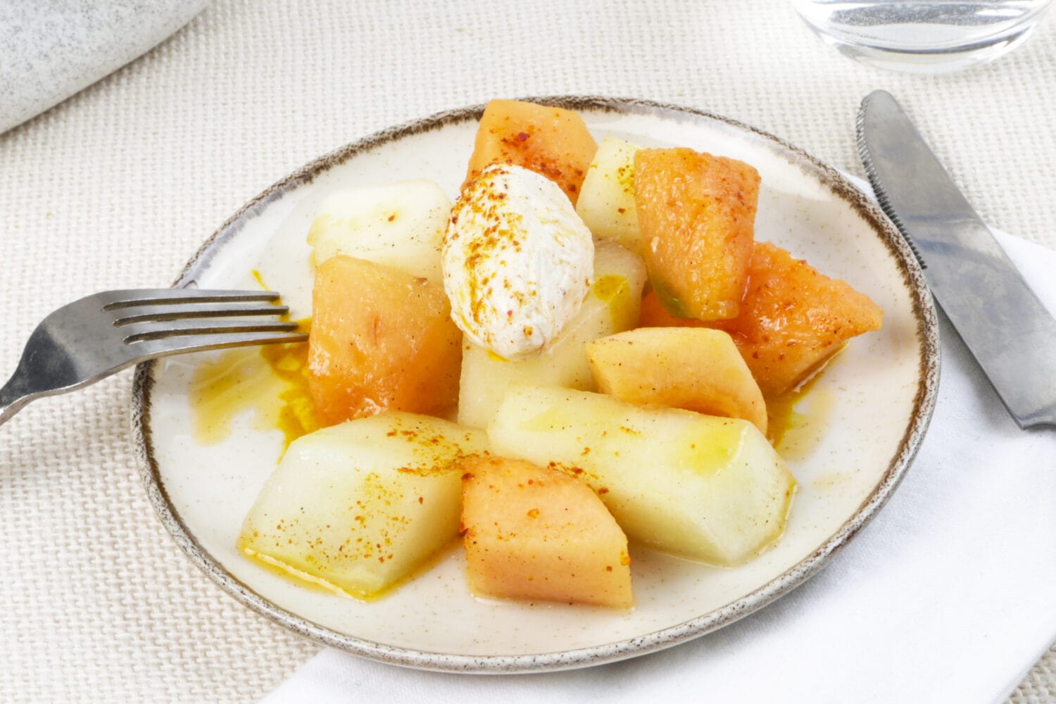 Trio de melon & quenelle de chèvre