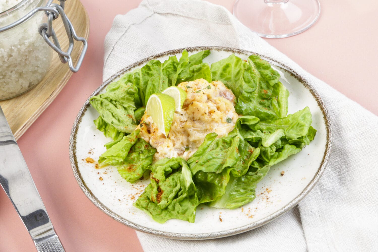 Rillettes au saumon & sucrine