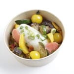 Filet de lieu, braisé de légumes du moment, sauce agrume